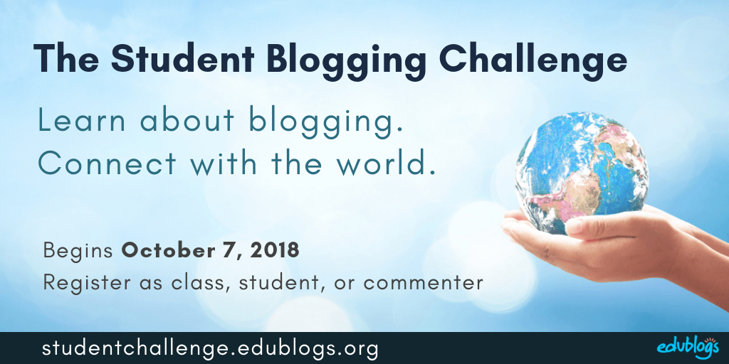 Registrations are now open for Student Blogging Challenge -- learn about blogging and connect with classes around the world!