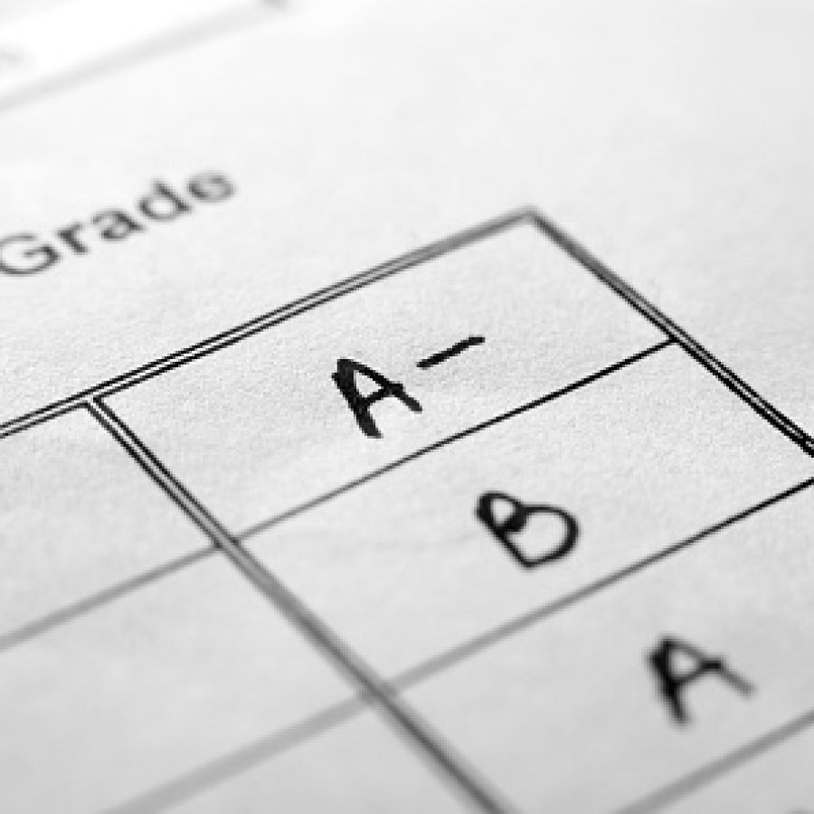 An up close picture of report card grades